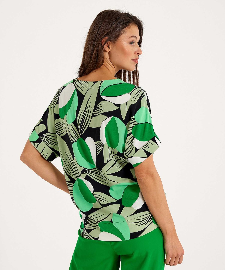 KYRA Kyra Shirt Modern Flower Bouchra Clearance