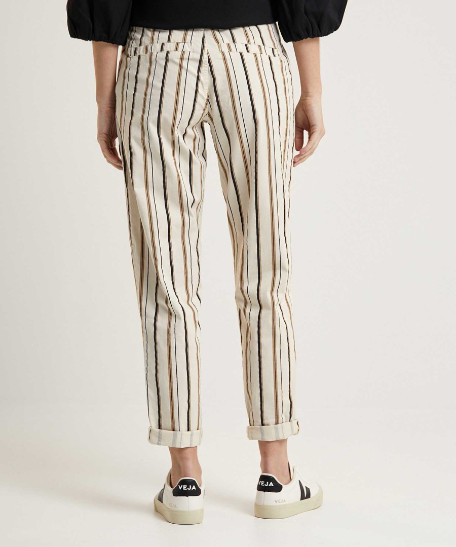 Summum Summum Loose Fit Trousers Stripes Online