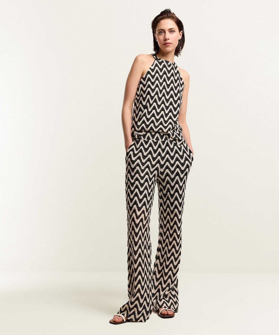 Summum Summum Halter Top Zigzag Crochet Hot