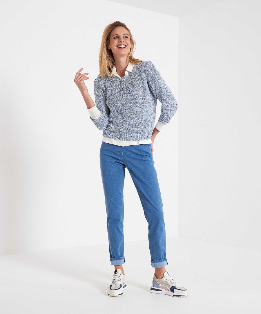 GIULIA E TU Giulia E Tu Melange Sweater Ribbon Yarn New