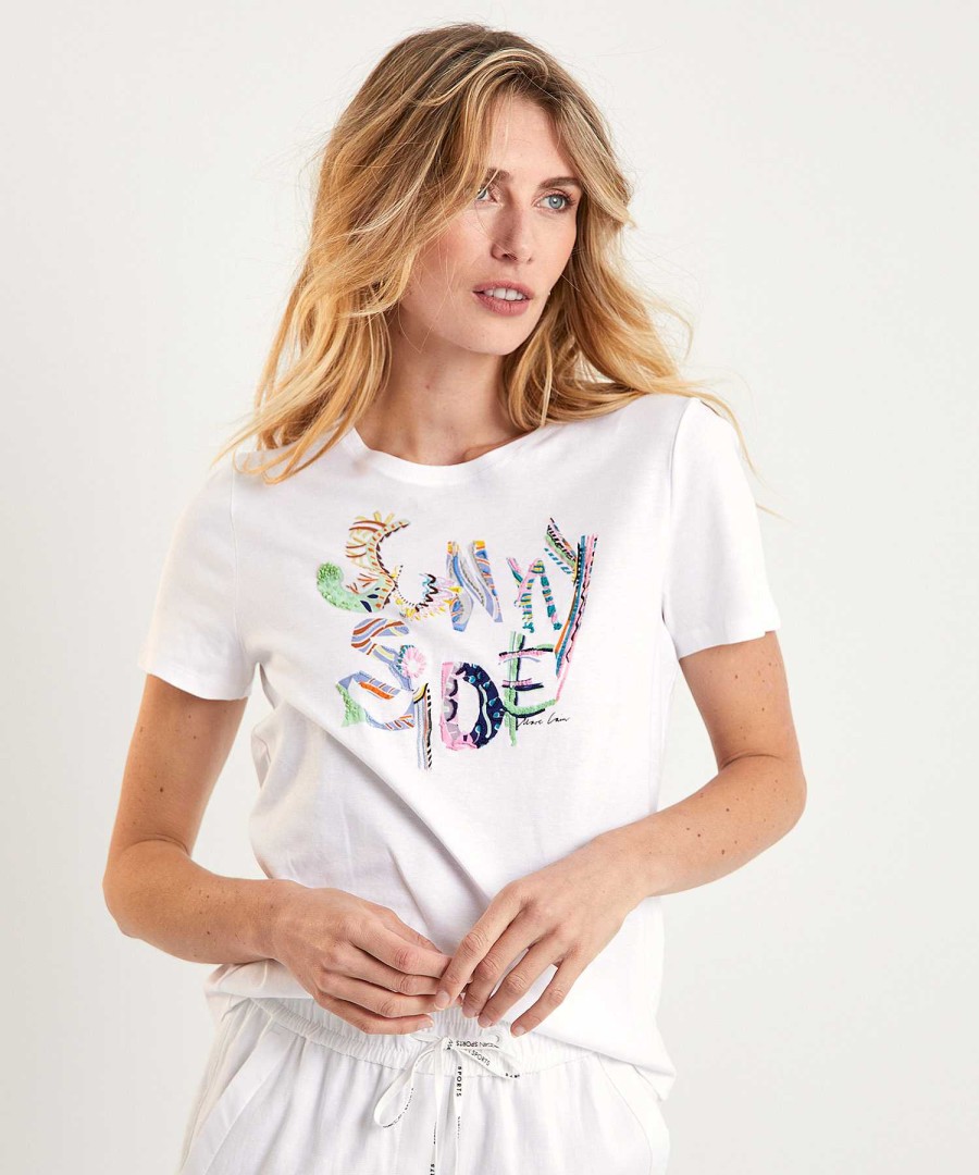 Marc Cain Collections Marc Cain T-Shirt Multicolor Letter Print Hot