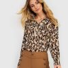 KYRA Kyra Blouse Crepe Animal Print Beline Wholesale
