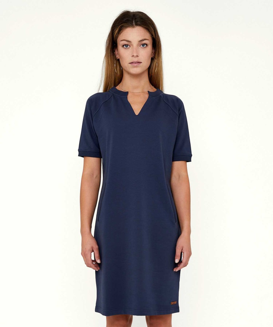 Moscow Moscow Sweat Dress V-Neck Wild Hot