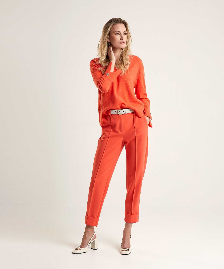 Marc Cain Collections Marc Cain Trousers With Partial Seam Fordon New