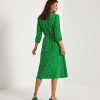 KYRA Kyra Button Down Dress Dot Print Raquel Hot