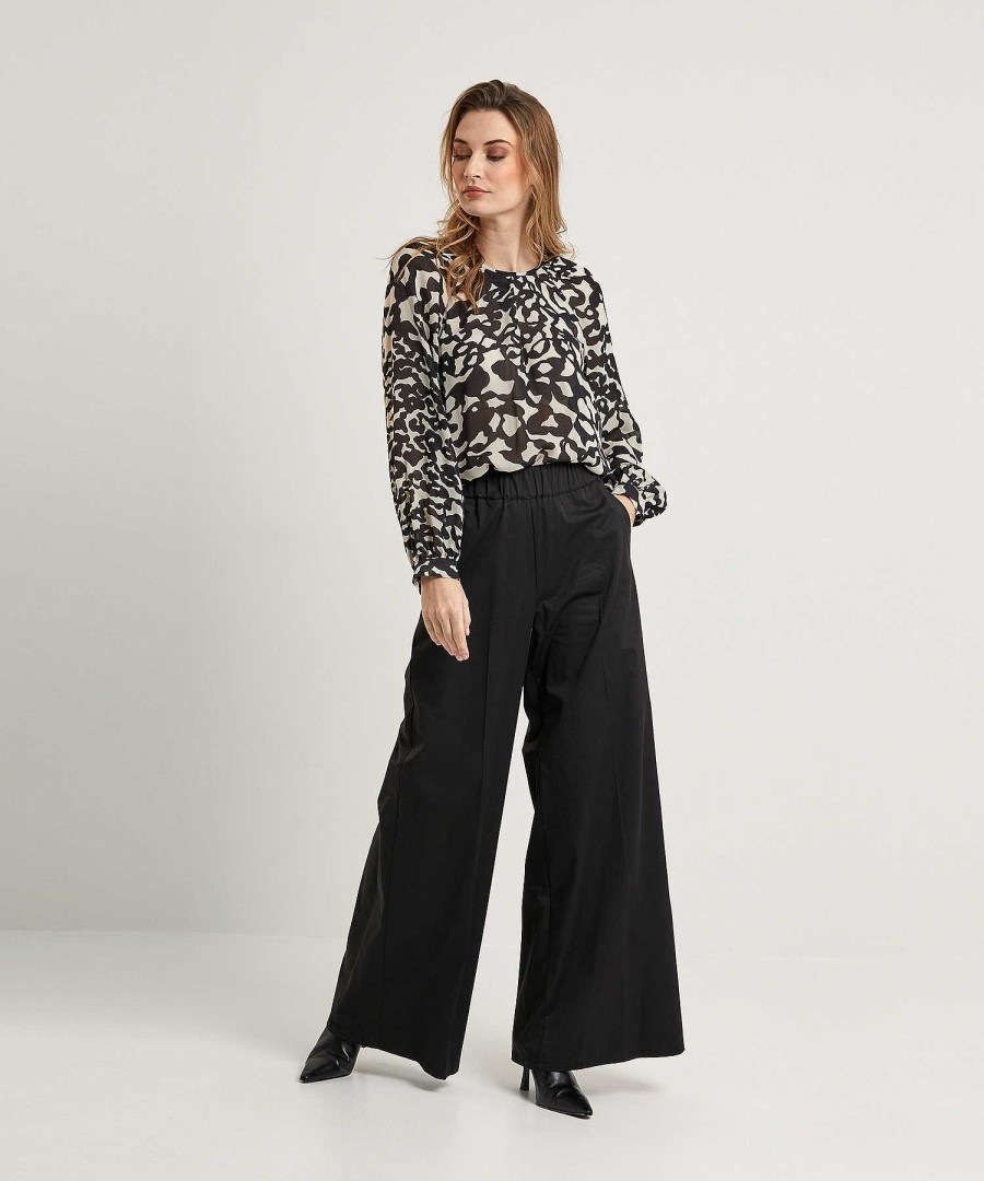 Caroline Biss Caroline Biss Wide Leg Poplin Pants Online