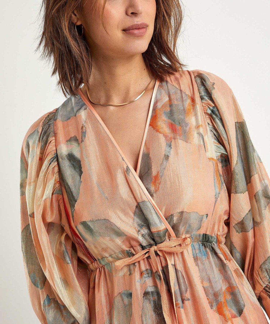 Summum Summum Dress Leaf Print Lurex Online