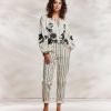 Summum Summum Linen Blend Blouse Embroidery New