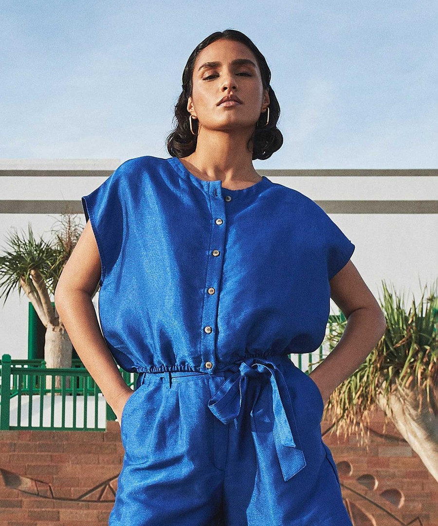 By-Bar By-Bar Shiny Cropped Blouse Lode Gloss Hot