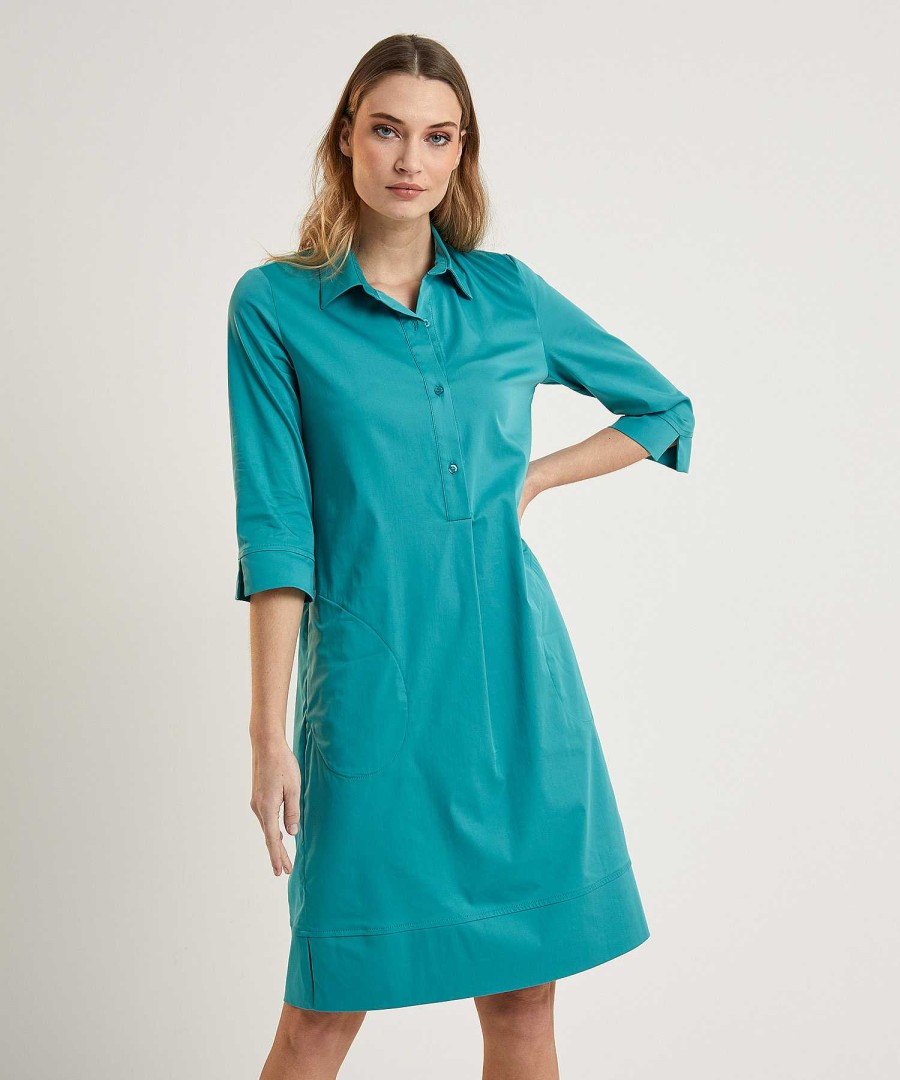 LaSalle Lasalle Shirt Dress With Side Pockets Clearance