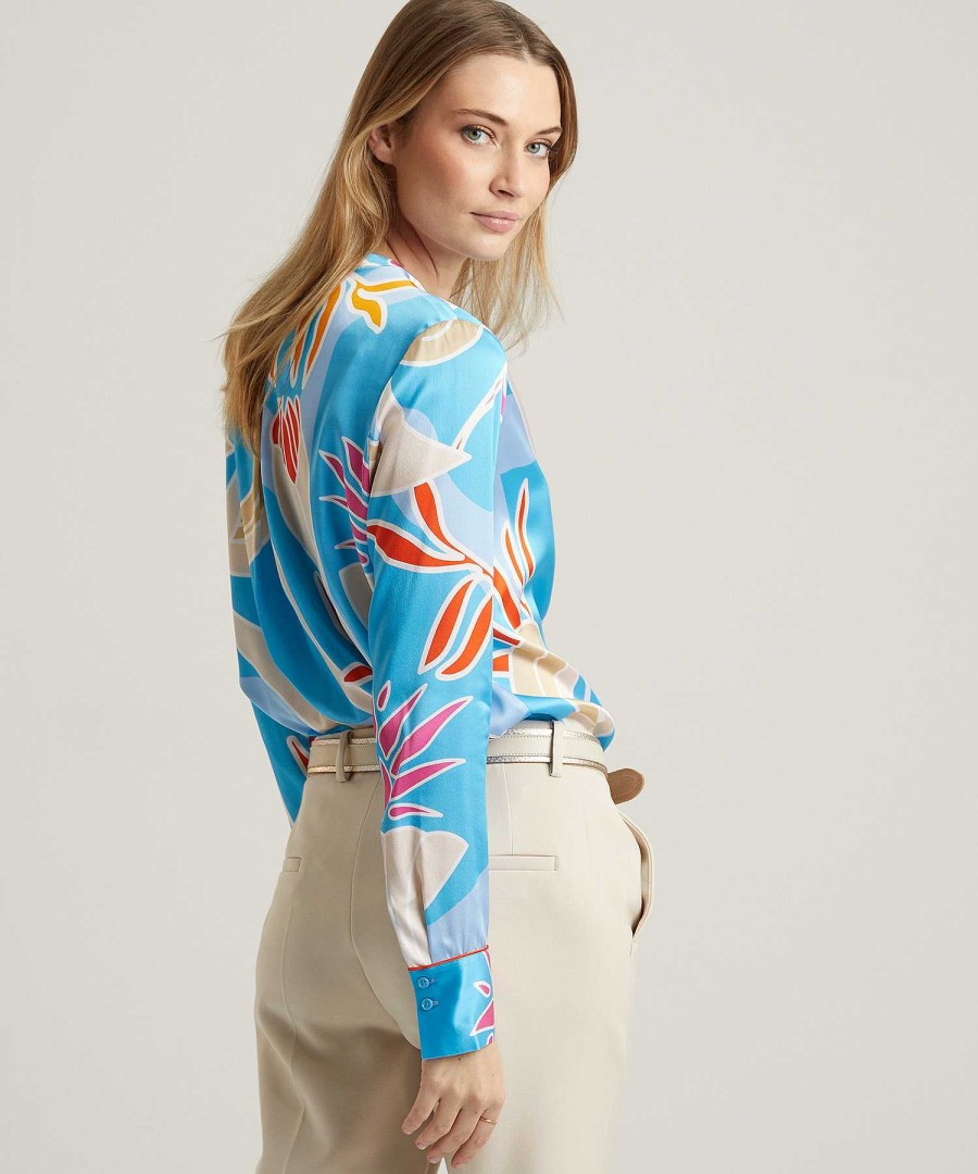 Herzen's Angelegenheit Herzen'S Angelegenheit Blouse Silk Aquarius Print Hot