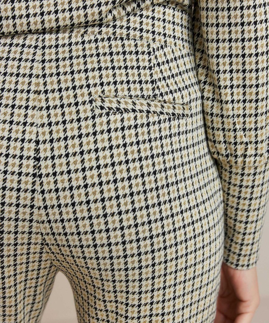 Summum Summum Flared Pants Pied-De-Poule Lurex Clearance