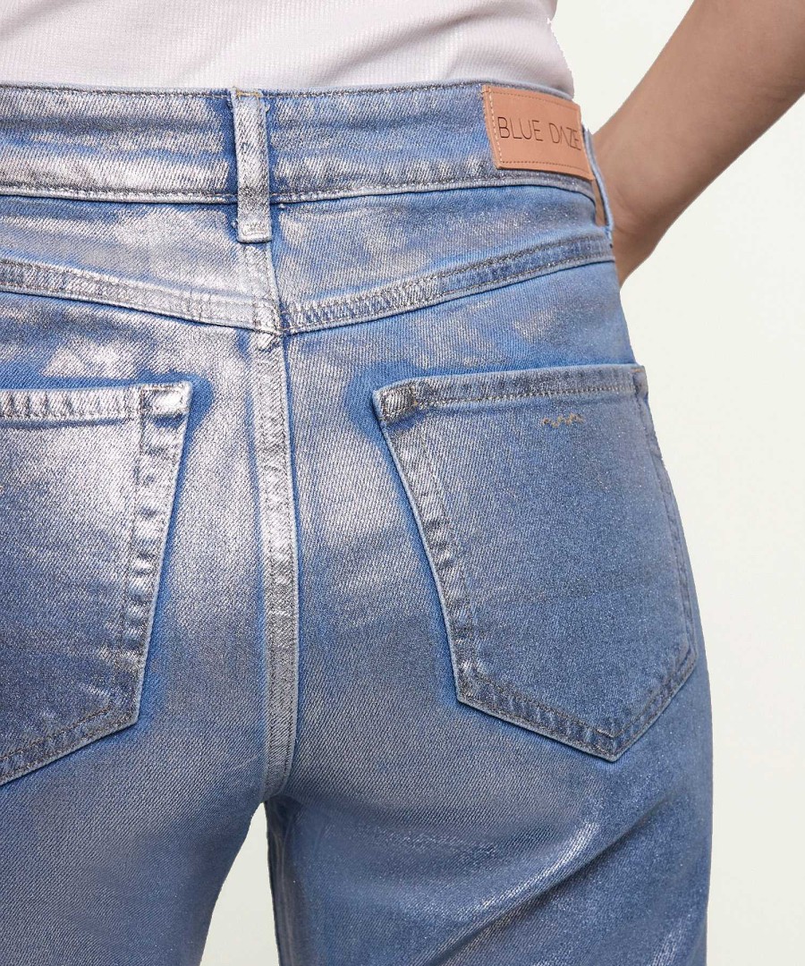 Summum Summum Coated Loose Fit Jeans Metallic Zoe Online