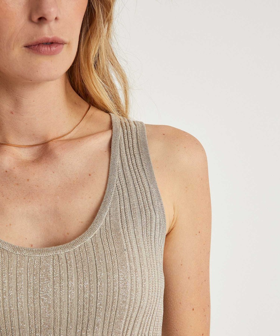 Emotions Emotions Ribbed Camisole Lurex Hot