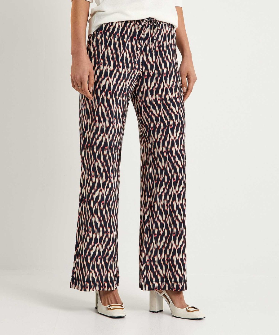 No Man's Land No Man'S Land Slinky Palazzo Pants Blurry Print Wholesale