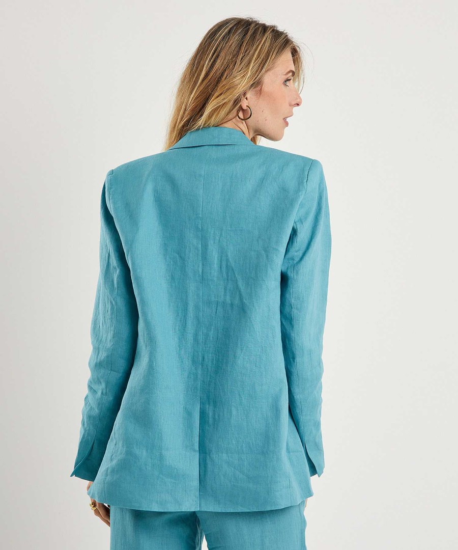 Emotions Emotions Oversized Linen Blazer Clearance