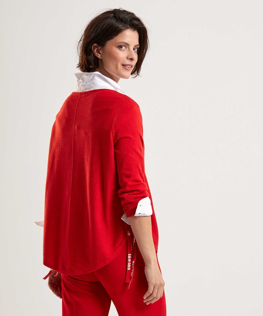 OUI Oui Sweater Drawstrings Side Hot