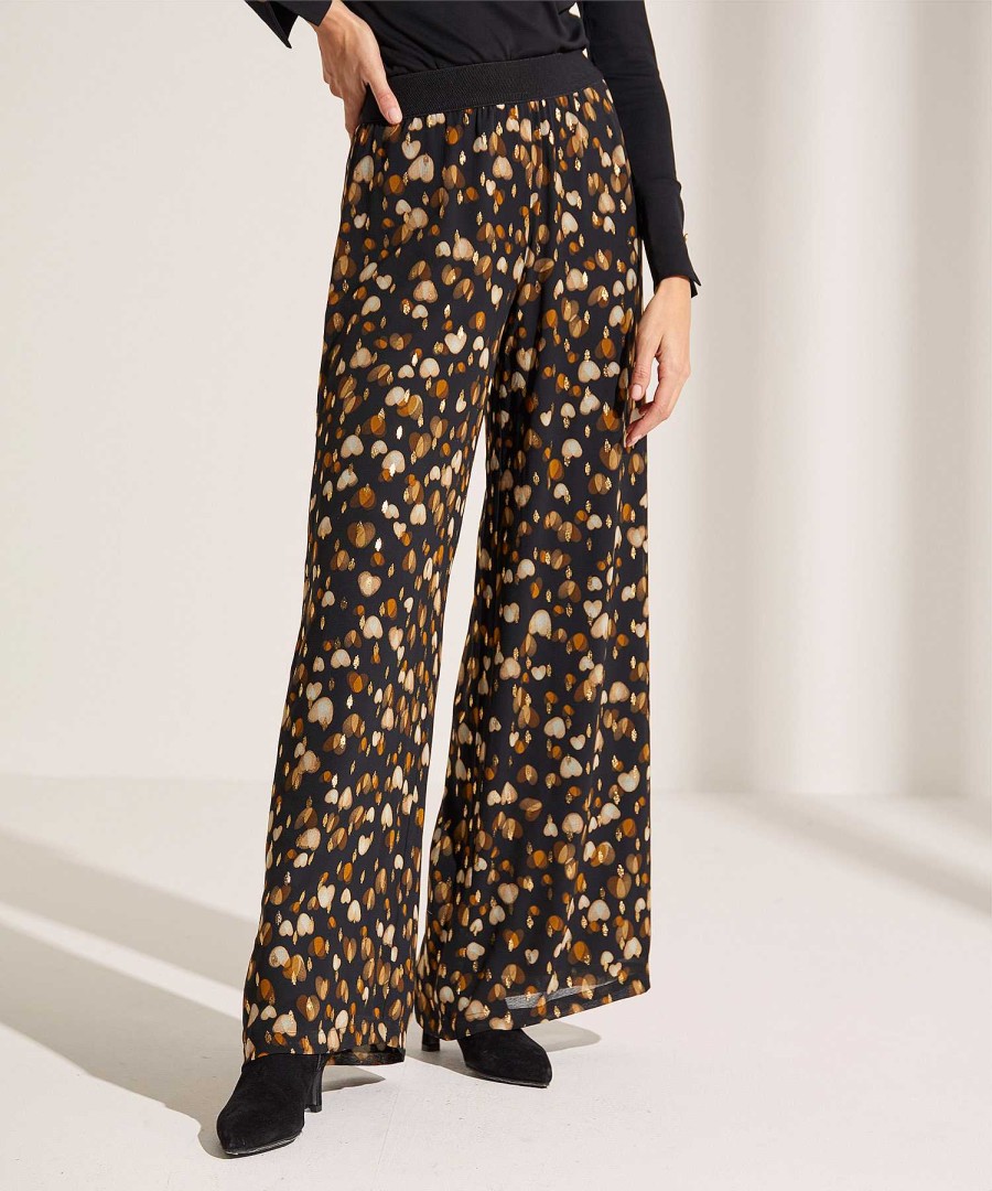 Caroline Biss Caroline Biss Wide Leg Pants Hearts Lurex Best