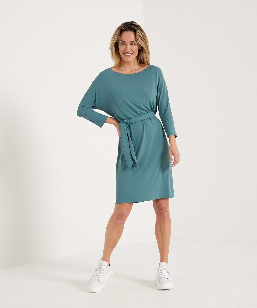 No Man's Land No Man'S Land Slinky Dress Belt Crepe Best