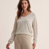 BEONE (IT) Beone Lurex Sweater V-Neck Hot