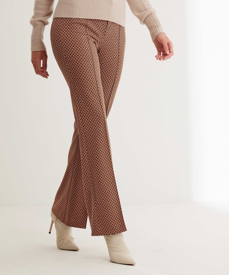 Rosner Rosner Jacquard Flared Trousers Alisa Hot