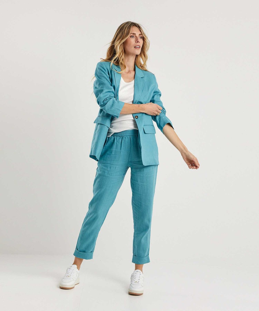 Emotions Emotions Oversized Linen Blazer Clearance