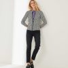 BEONE Beone Zipper Cardigan Jacquard Print Retro Clearance