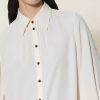 Luisa Cerano Luisa Cerano Blouse Silk Crepe Contrast Button Hot