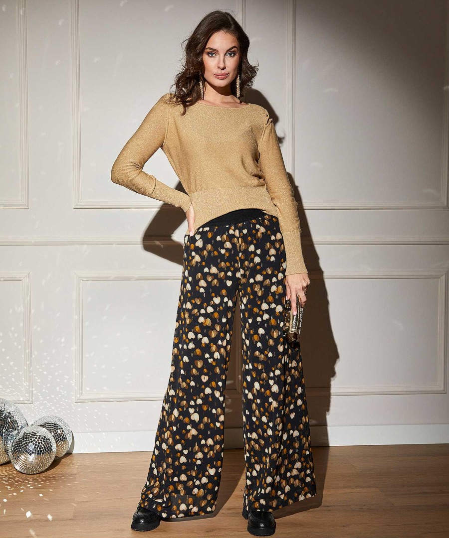 Caroline Biss Caroline Biss Sweater Open Shoulder Lurex Hot