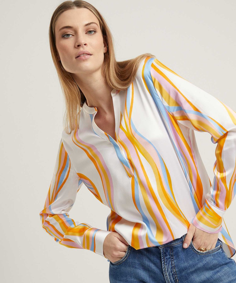 Herzen's Angelegenheit Herzen'S Angelegenheit Blouse Silk Flame Print Best