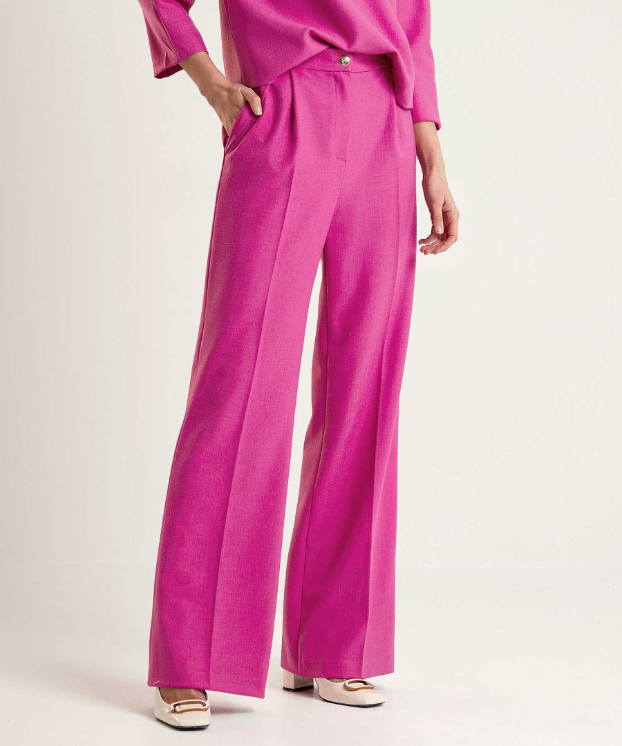 Caroline Biss Caroline Biss Wide Leg Trousers Crepe Wholesale