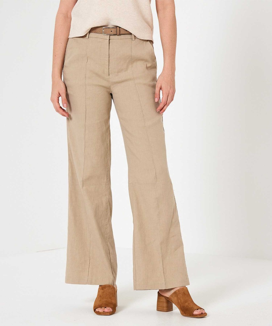 Cambio Cambio Wide Leg Pants Linen Mix Amelie Best