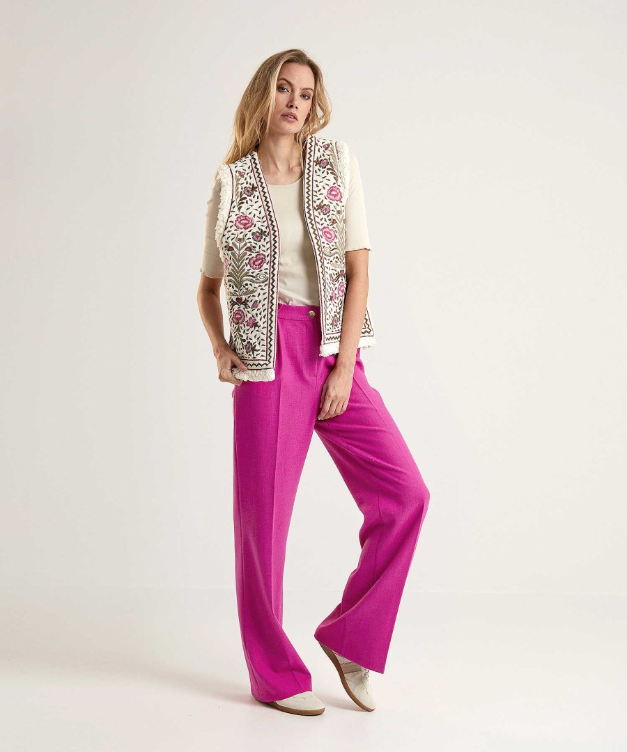Caroline Biss Caroline Biss Wide Leg Trousers Crepe Wholesale