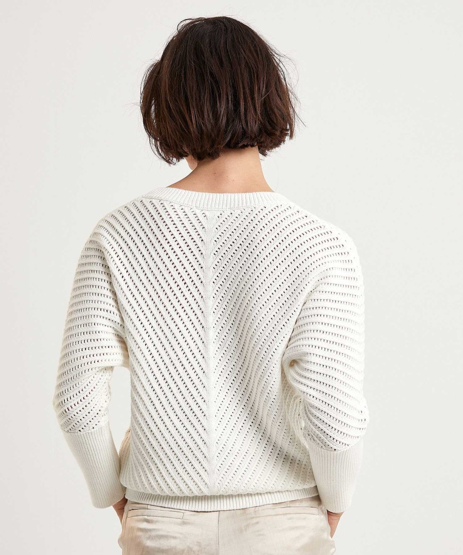 Emotions Emotions Sweater Openwork Batwing Sleeve Online