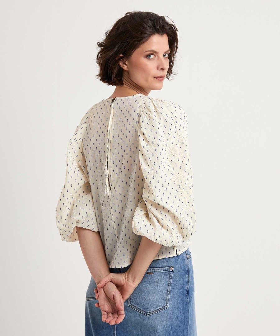 By-Bar By-Bar Blouse With Puff Sleeve Zazu Wholesale