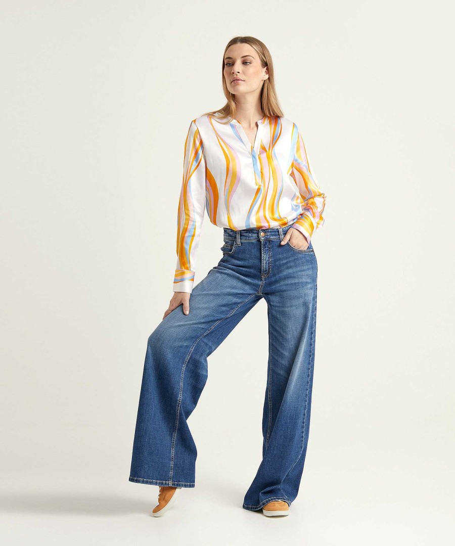 Herzen's Angelegenheit Herzen'S Angelegenheit Blouse Silk Flame Print Best