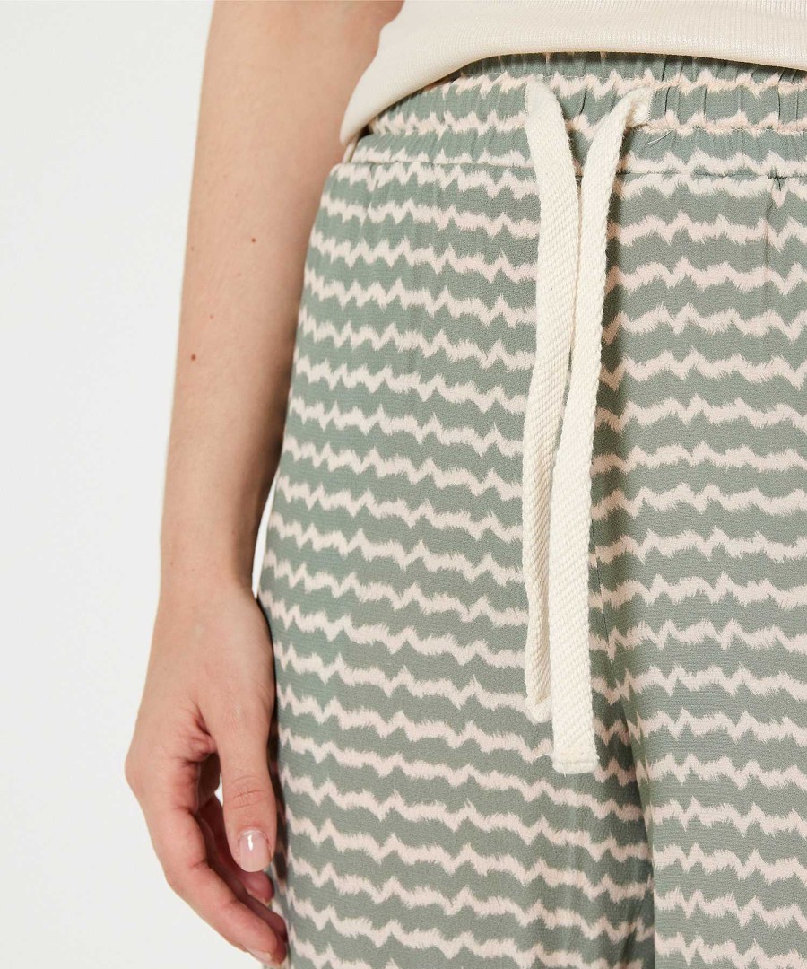 Moscow Moscow Palazzo Pants Zigzag Print Percy New