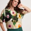 Caroline Biss Caroline Biss Silky Blouse Fancy Flower Hot
