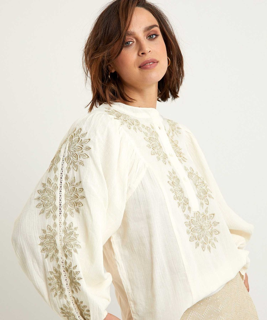 Summum Summum Blouse Lurex Embroidery Wholesale
