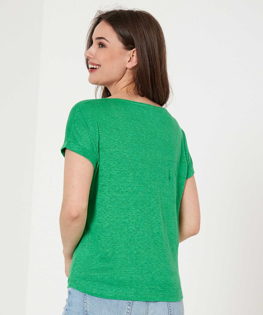 GIULIA E TU Giulia E Tu Linen Shirt V-Neck New