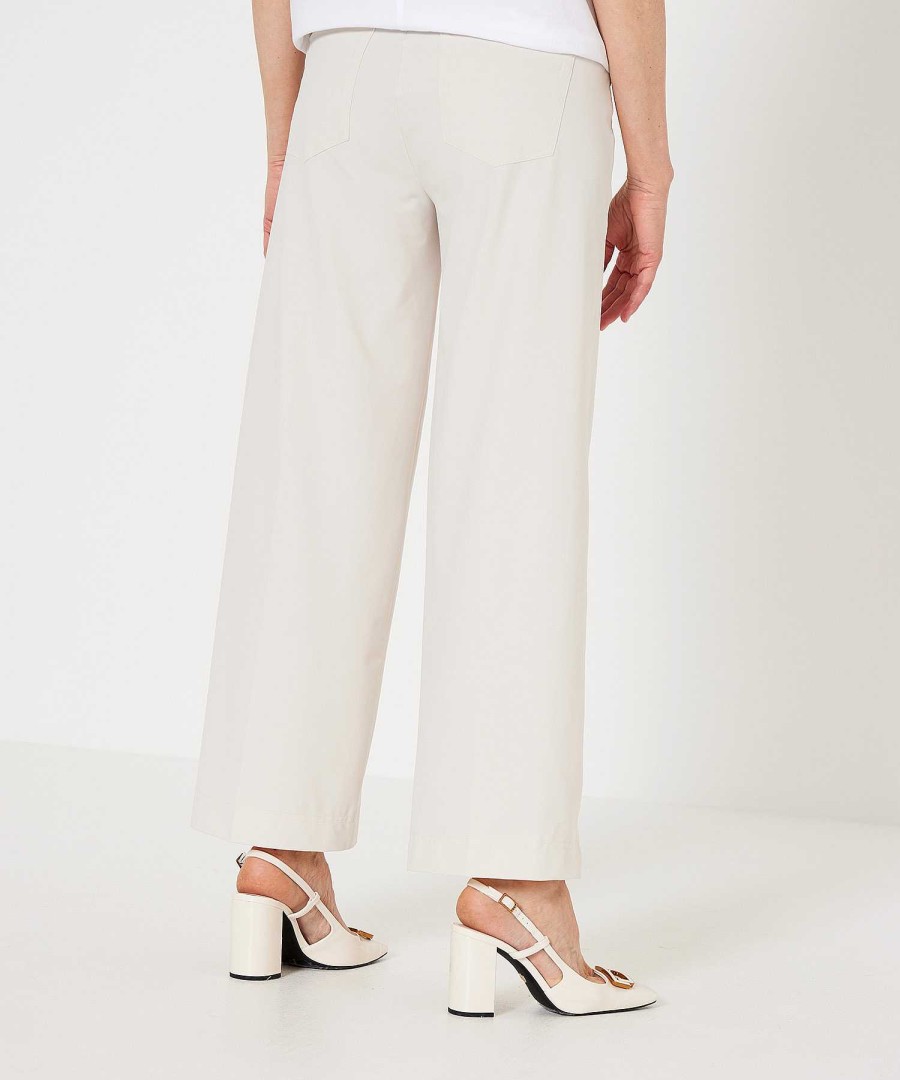 Cambio Cambio Wide Leg Trousers Travel Fabric Amber Clearance