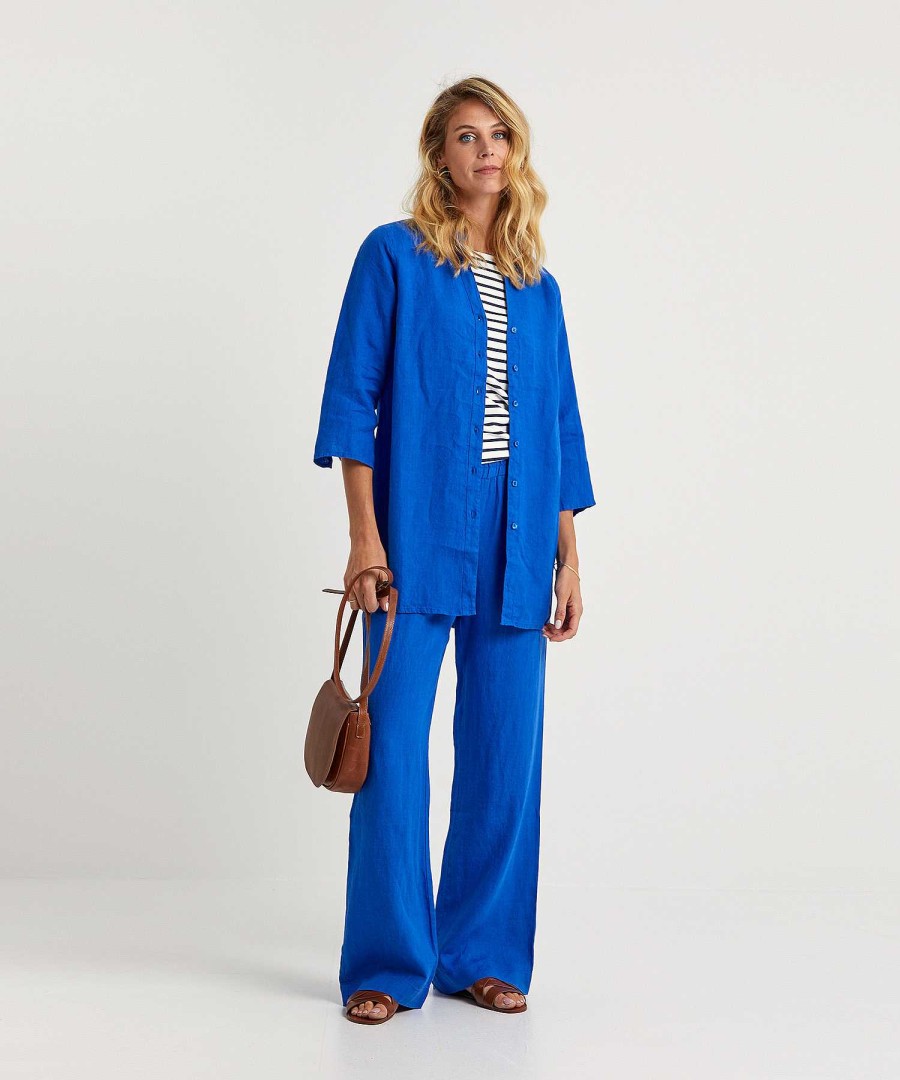 KYRA Kyra Linen Tunic Blouse Liza Best