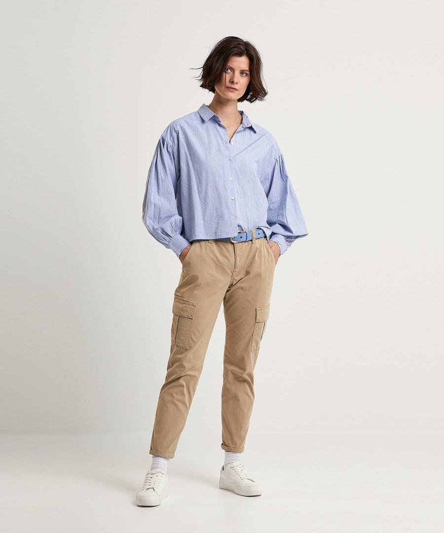 By-Bar By-Bar Oversized Short Blouse Pinstripe Sarah Wholesale