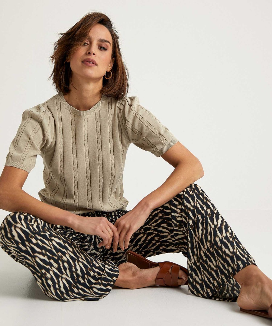No Man's Land No Man'S Land Slinky Palazzo Pants Blurry Print Best