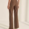 Cambio Cambio Flared Trousers Pintucks Fawn Wholesale