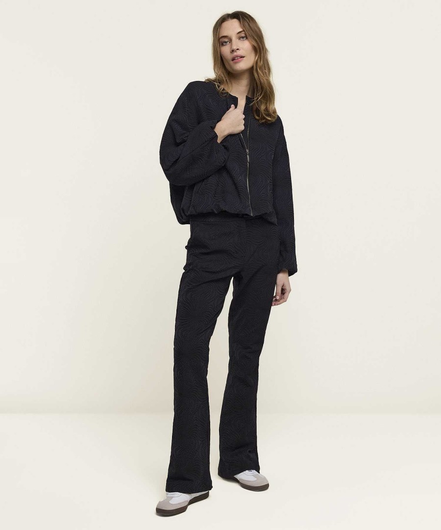 Summum Summum Flared Trousers Jacquard Hot